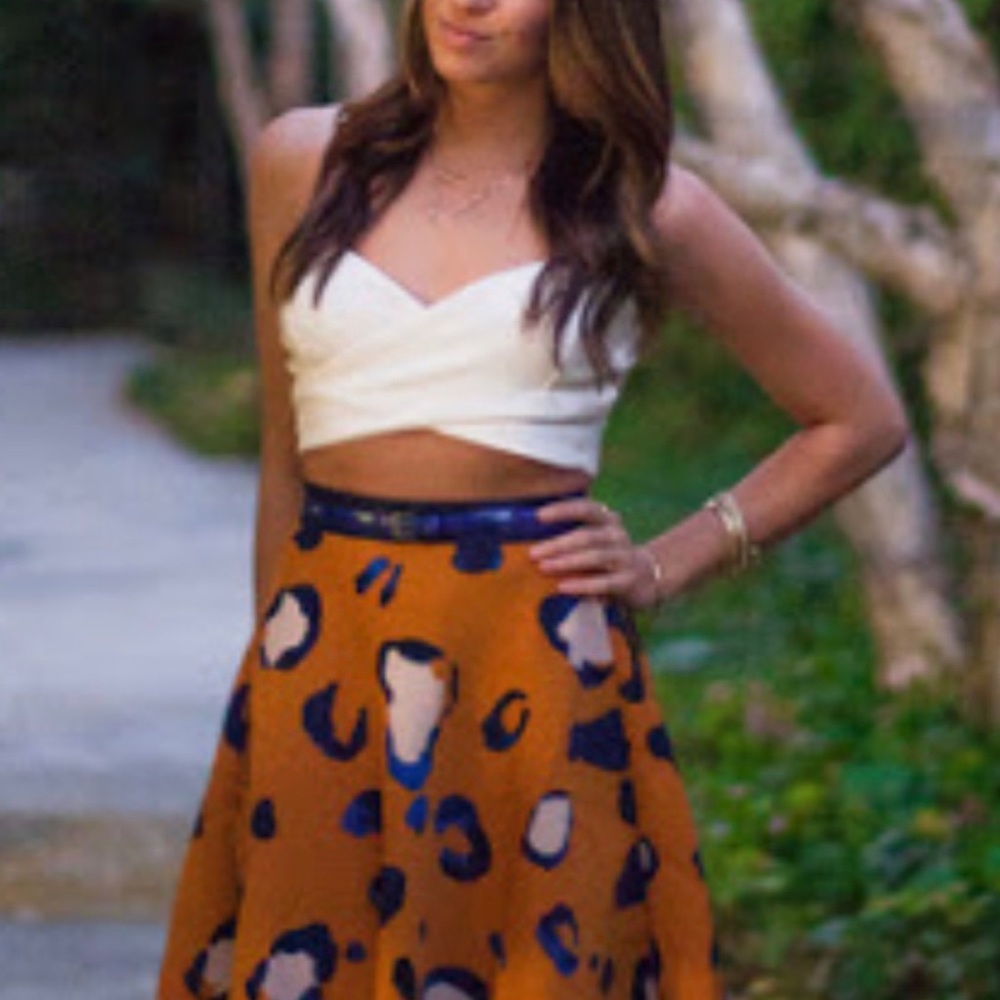 3.1 Phillip Lim Target Leopard Lined Short Skirt